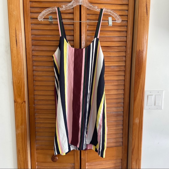 Topshop Striped Button Front Mini Tank Dress - Picture 6 of 7